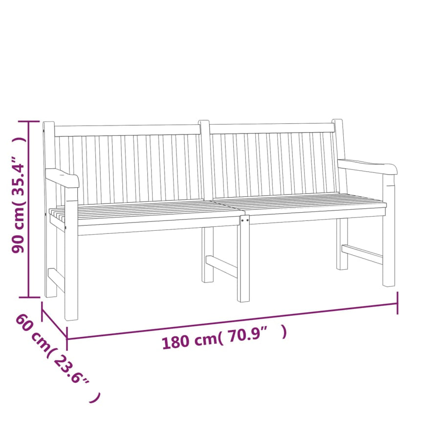 4-Delige Tuinset Massief Teakhout Bank + 2x Fauteuil + Tafel