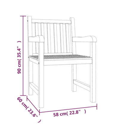 4-Delige Tuinset Massief Teakhout Bank + 2x Fauteuil + Tafel