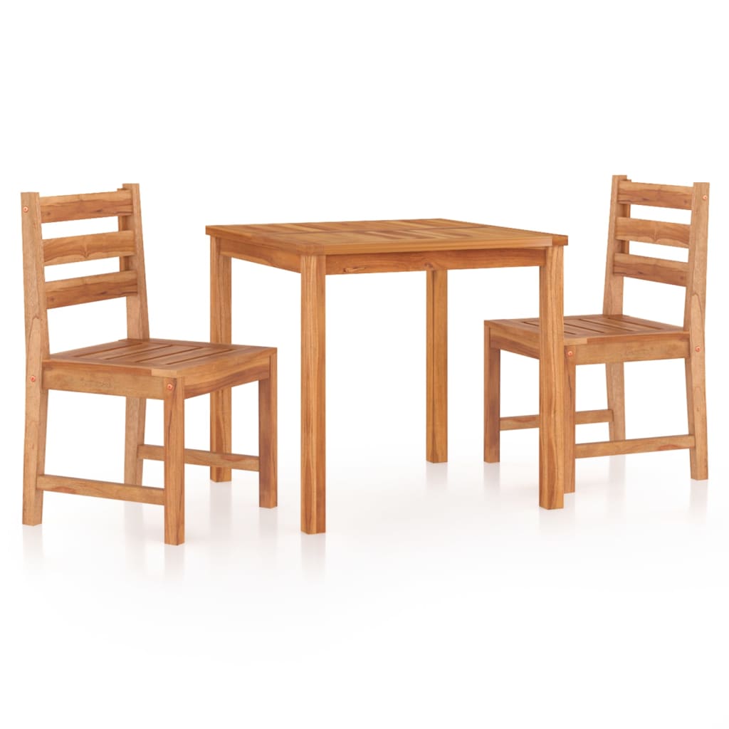 -Delige Tuinset Massief Teakhout 3 80 x 80 x 77 cm
