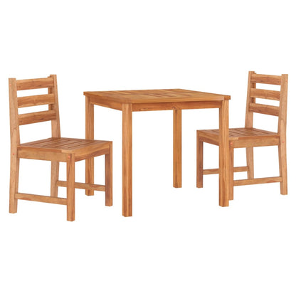 -Delige Tuinset Massief Teakhout 3 80 x 80 x 77 cm