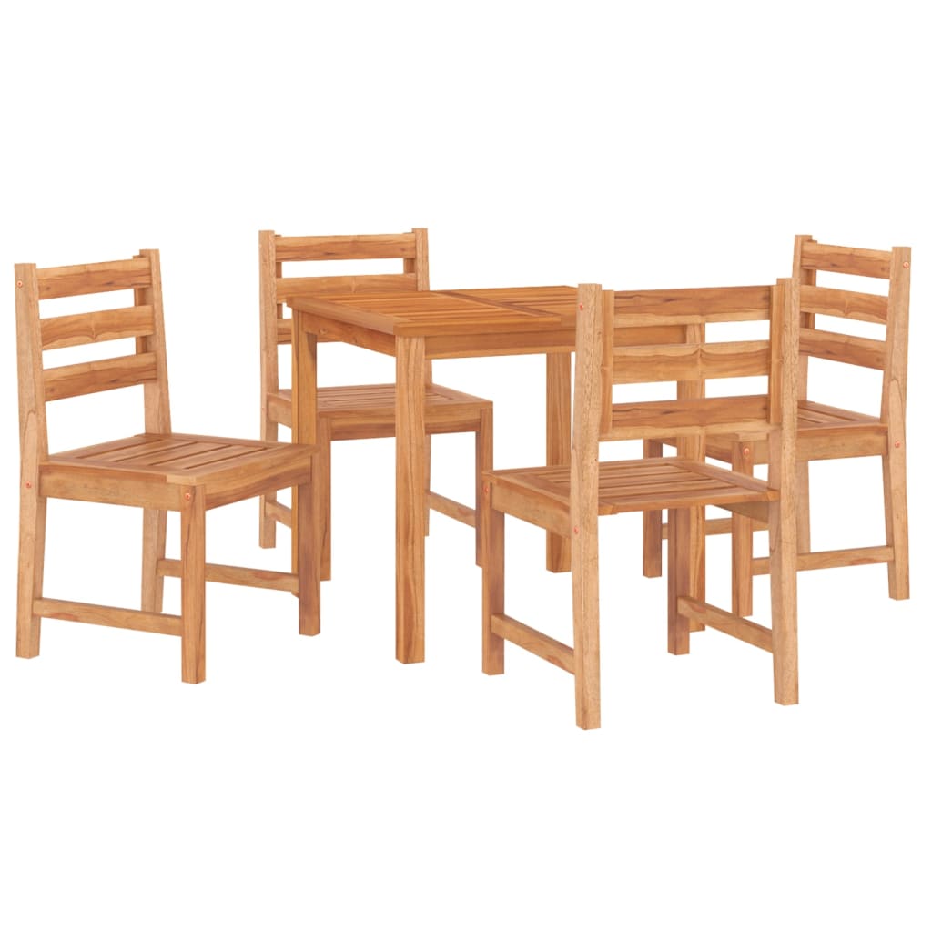 -Delige Tuinset Massief Teakhout 5 80 x 80 x 77 cm