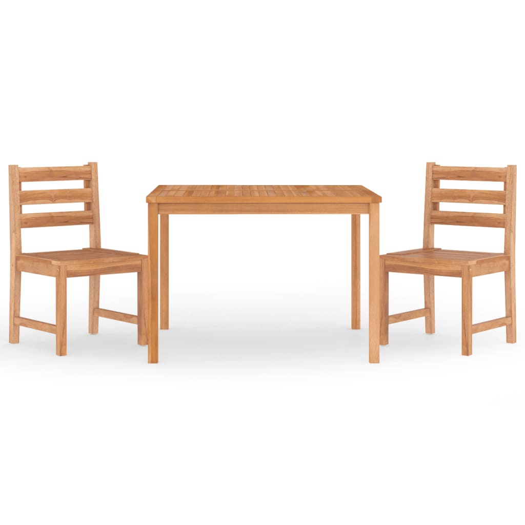 -Delige Tuinset Massief Teakhout 3 110 x 110 x 77 cm
