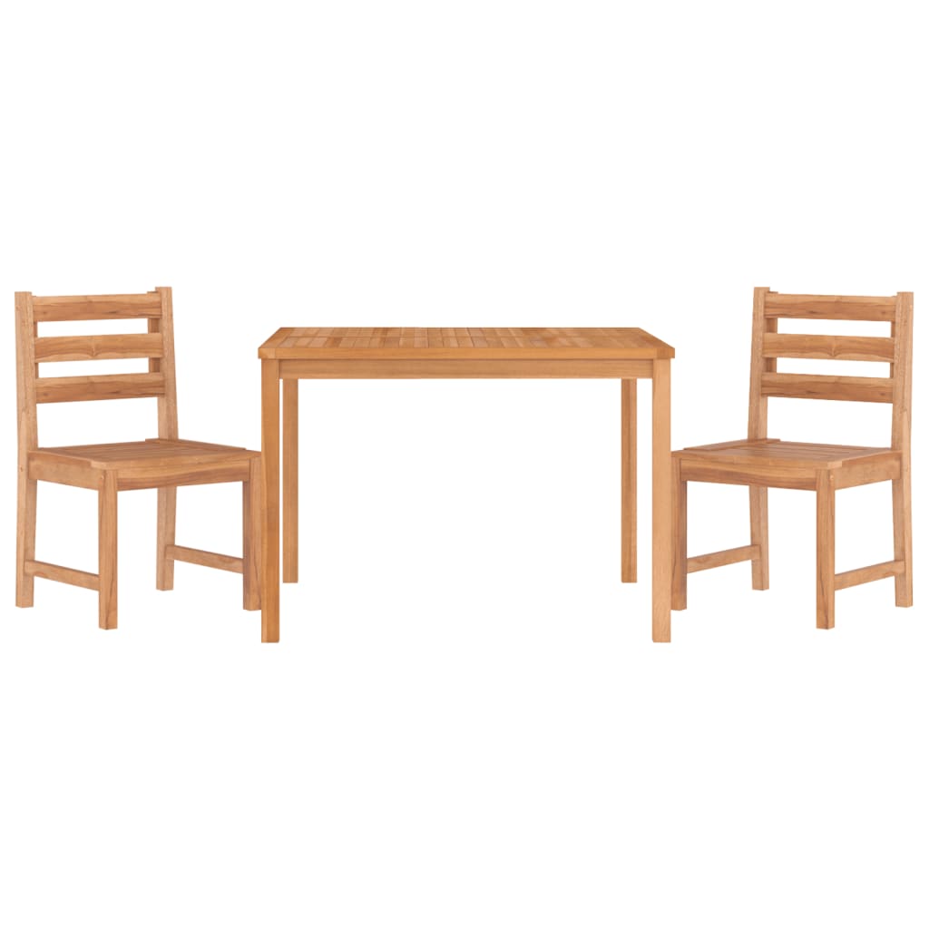 -Delige Tuinset Massief Teakhout 3 110 x 110 x 77 cm
