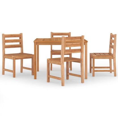 -Delige Tuinset Massief Teakhout 5 110 x 110 x 77 cm