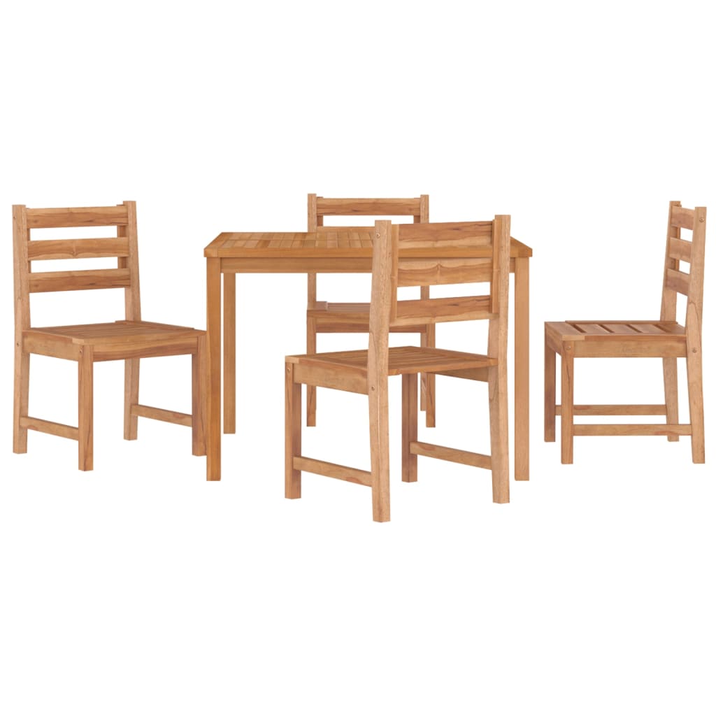 -Delige Tuinset Massief Teakhout 5 110 x 110 x 77 cm