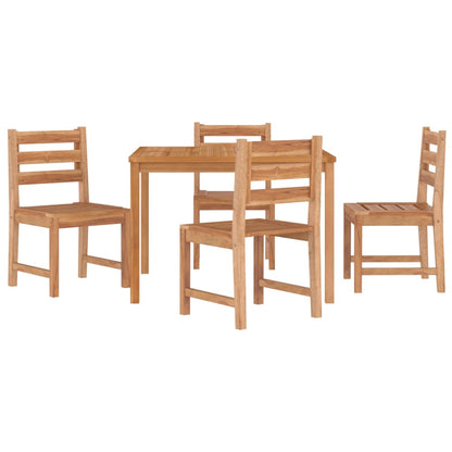 -Delige Tuinset Massief Teakhout 5 110 x 110 x 77 cm