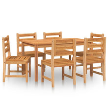 7-Delige Tuinset Massief Teakhout 140 cm tafellengte 6x stoel + Tafel