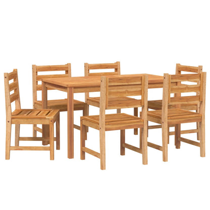 7-Delige Tuinset Massief Teakhout 140 cm tafellengte 6x stoel + Tafel