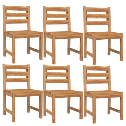 7-Delige Tuinset Massief Teakhout 140 cm tafellengte 6x stoel + Tafel