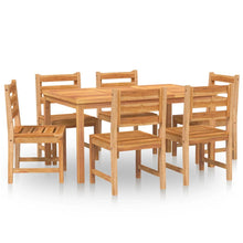 7-Delige Tuinset Massief Teakhout 150 cm tafellengte 6x stoel + Tafel