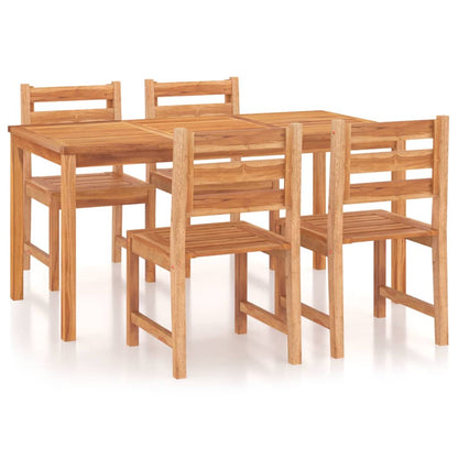 -Delige Tuinset Massief Teakhout 5 160 cm tafellengte