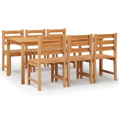 7-Delige Tuinset Massief Teakhout 180 cm tafellengte 6x stoel + Tafel
