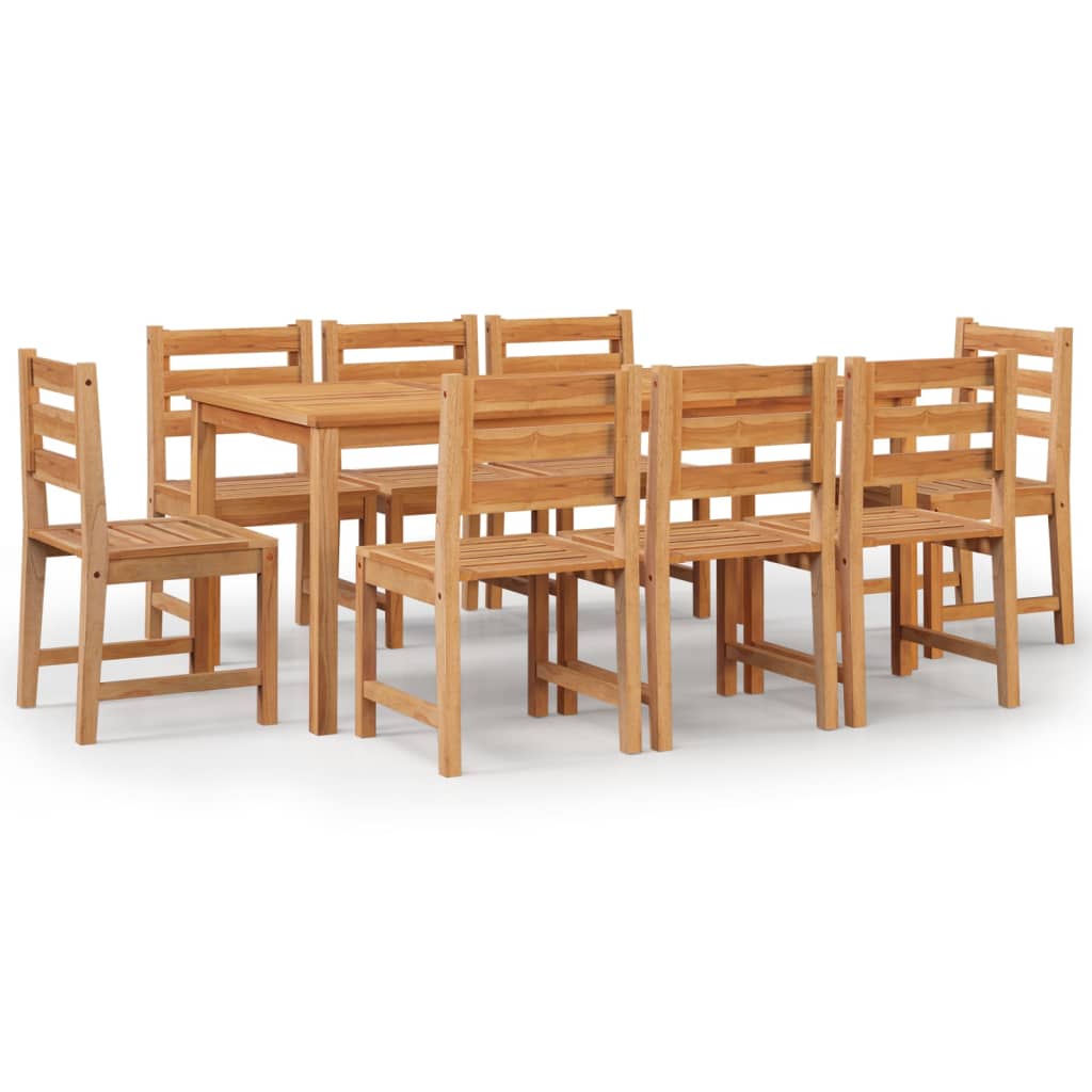 9-Delige Tuinset Massief Teakhout 180 cm tafellengte 8x stoel + Tafel
