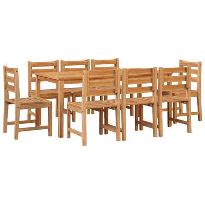 9-Delige Tuinset Massief Teakhout 180 cm tafellengte 8x stoel + Tafel