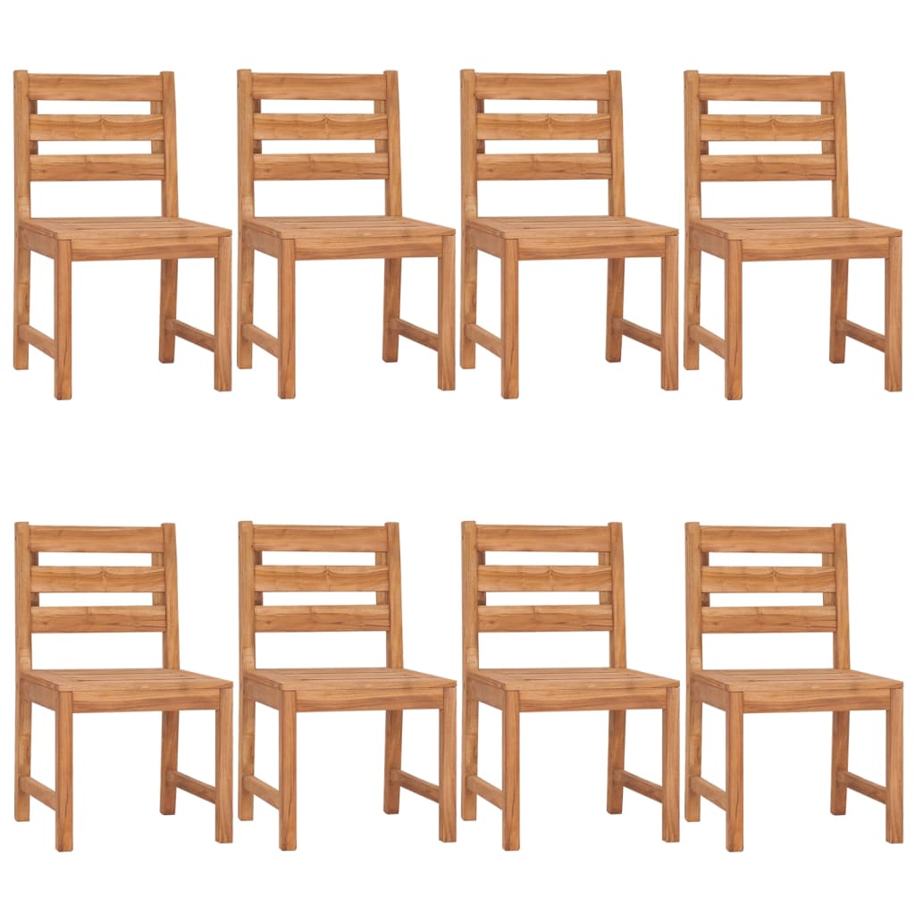 9-Delige Tuinset Massief Teakhout 180 cm tafellengte 8x stoel + Tafel