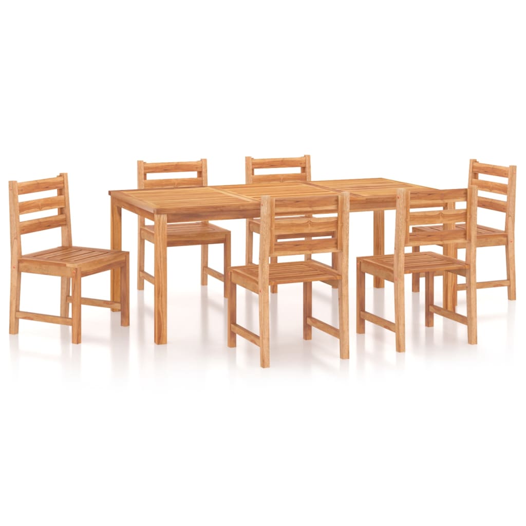 7-Delige Tuinset Massief Teakhout 200 cm tafellengte 6x stoel + Tafel