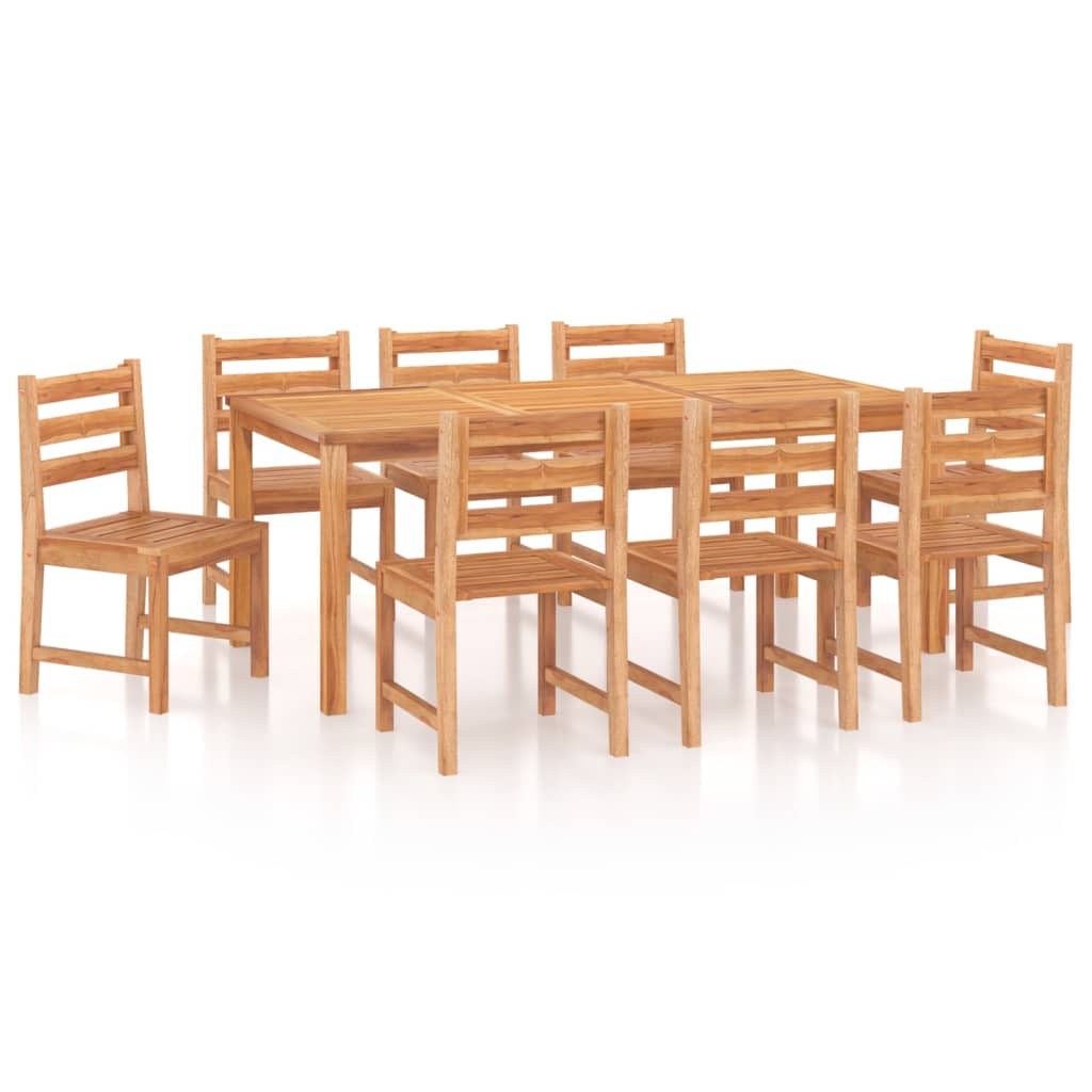 9-Delige Tuinset Massief Teakhout 200 cm tafellengte 8x stoel + Tafel