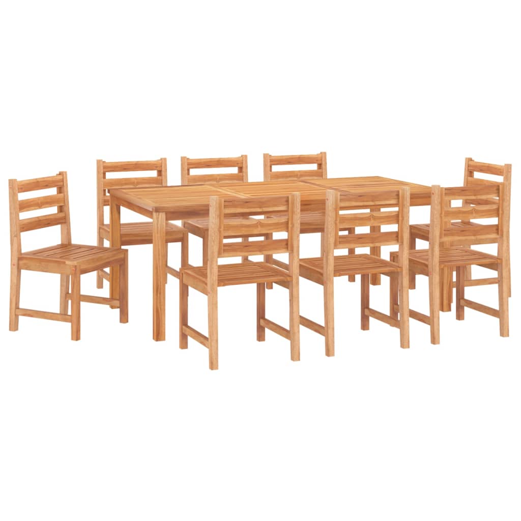 9-Delige Tuinset Massief Teakhout 200 cm tafellengte 8x stoel + Tafel