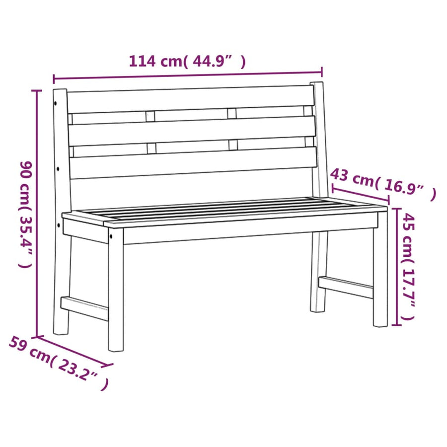 3-Delige Tuinset Massief Teakhout 140 cm tafellengte 2x Bank + Tafel