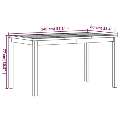 3-Delige Tuinset Massief Teakhout 140 cm tafellengte 2x Bank + Tafel