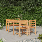 4-Delige Tuinset Massief Teakhout 140 cm tafellengte Bank + 2x stoel + Tafel