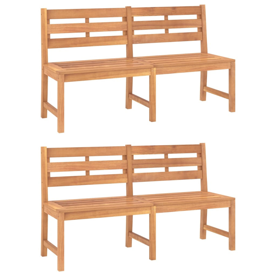 3-Delige Tuinset Massief Teakhout 180 cm tafellengte 2x Bank + Tafel