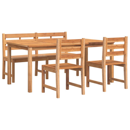 4-Delige Tuinset Massief Teakhout 180 cm tafellengte Bank + 2x stoel + Tafel
