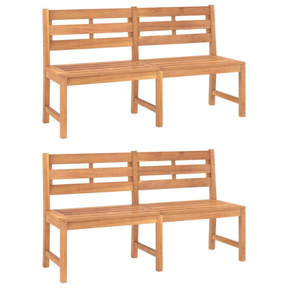 5-Delige Tuinset Massief Teakhout 180 cm tafellengte 2x Bank + 2x stoel + Tafel