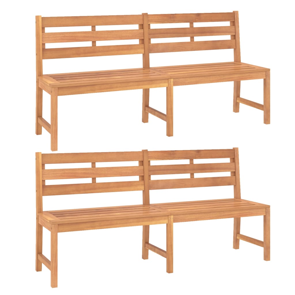 4-Delige Tuinset Massief Teakhout 200 cm tafellengte Bank + 2x stoel + Tafel