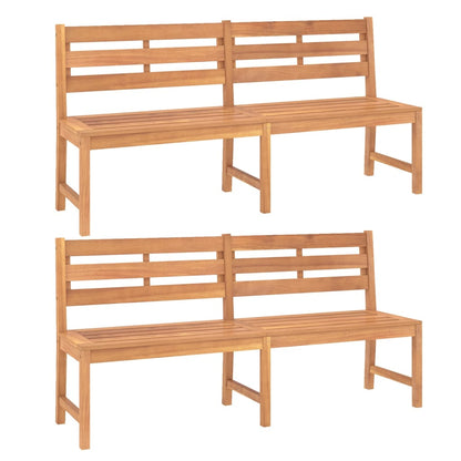5-Delige Tuinset Massief Teakhout 200 cm tafellengte 2x Bank + 2x stoel + Tafel