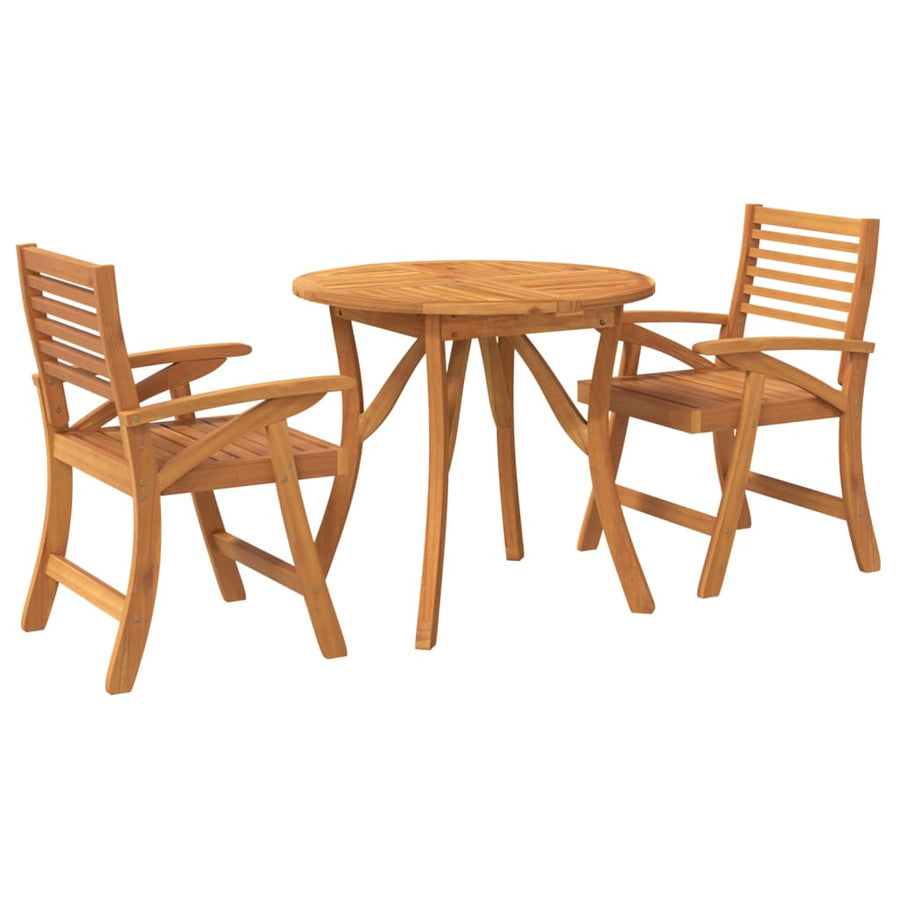 3-delige Tuinset massief acaciahout