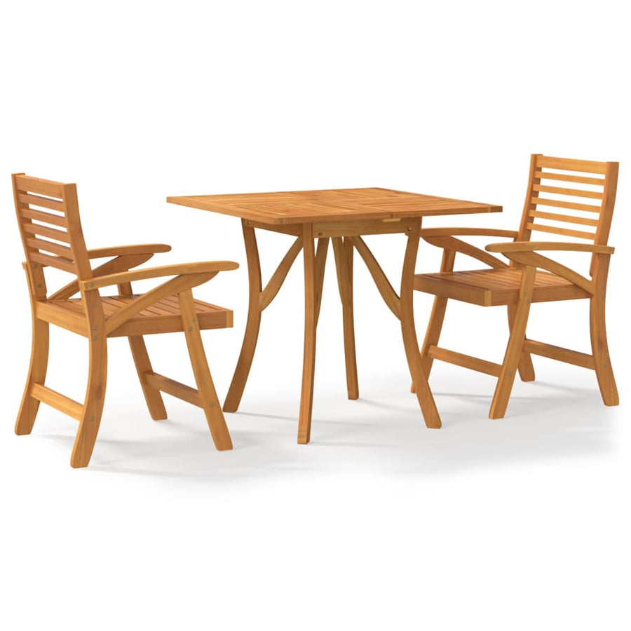 3-delige Tuinset massief acaciahout
