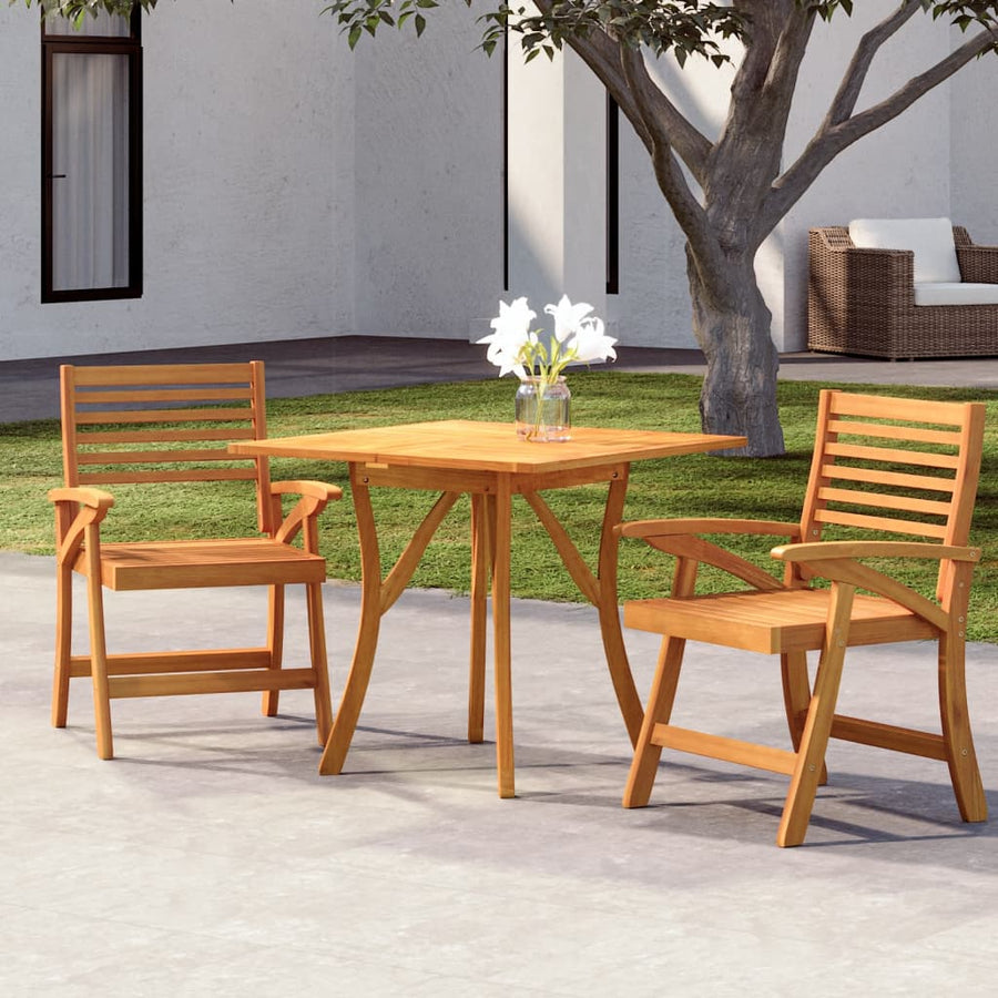 3-delige Tuinset massief acaciahout