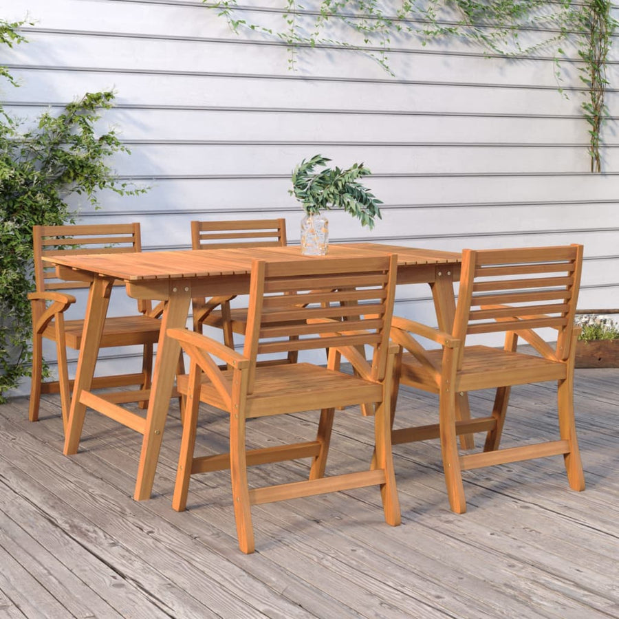 Tuinstoelen 4 st 58x58x87 cm massief acaciahout