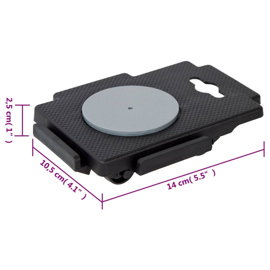 Verhuishondjes met 8 wielen 20 st 150 kg polypropeen zwart