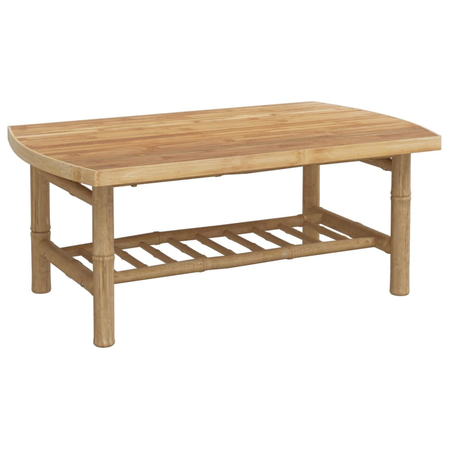 4-Delige Loungeset Met Kussens Bamboe Donkergrijs 2x chair + bench + table