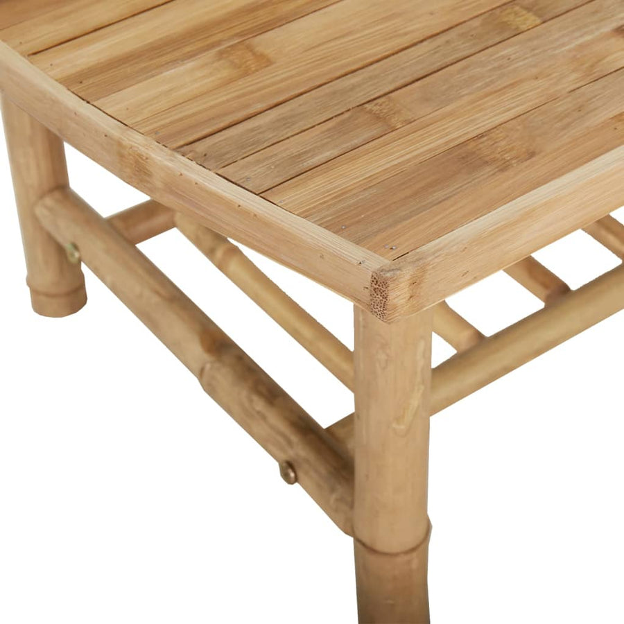 3-Delige Loungeset Met Kussens Bamboe Crèmewit 2x Bank + Tafel