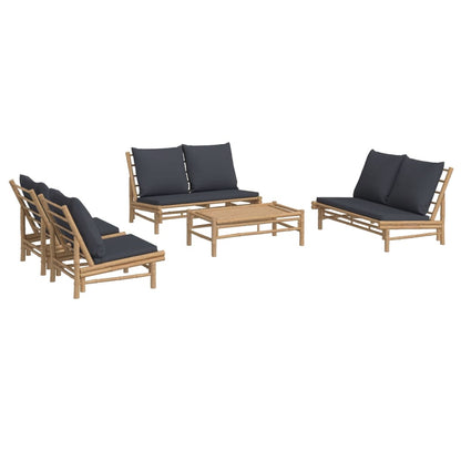 5-Delige Loungeset Met Kussens Bamboe 1