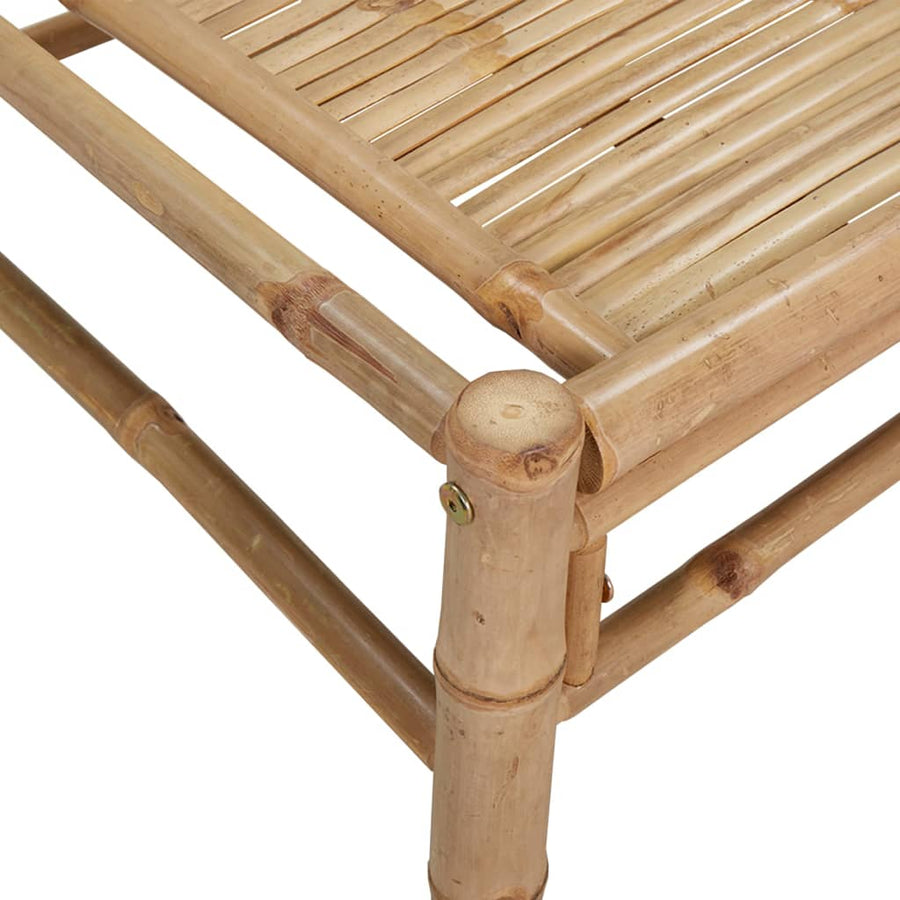 5-Delige Loungeset Met Kussens Bamboe Donkergrijs 4x stoel + Tafel