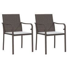 Tuinstoelen Met Kussens 56X59X84 Cm Poly Rattan 2 Bruin