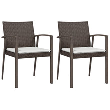 Tuinstoelen Met Kussens 56,5X57X83 Cm Poly Rattan 2 Bruin