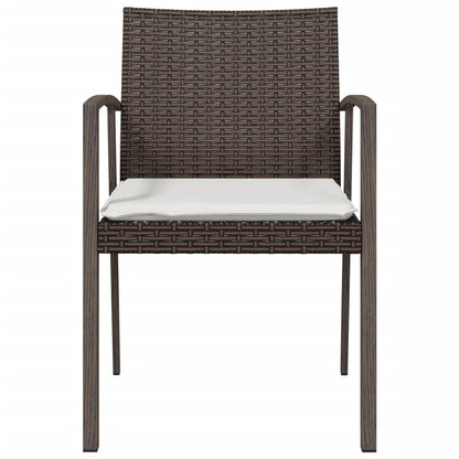 Tuinstoelen Met Kussens 56,5X57X83 Cm Poly Rattan 2 Bruin