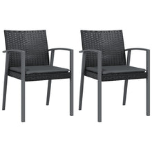 Tuinstoelen Met Kussens 56,5X57X83 Cm Poly Rattan 2 Zwart