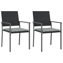 Tuinstoelen Met Kussens 54X6,5X89 Cm Poly Rattan Zwart 2 Ja
