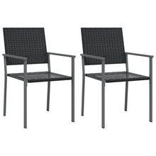 Tuinstoelen 54X6,5X89 Cm Poly Rattan Zwart 2 Nee