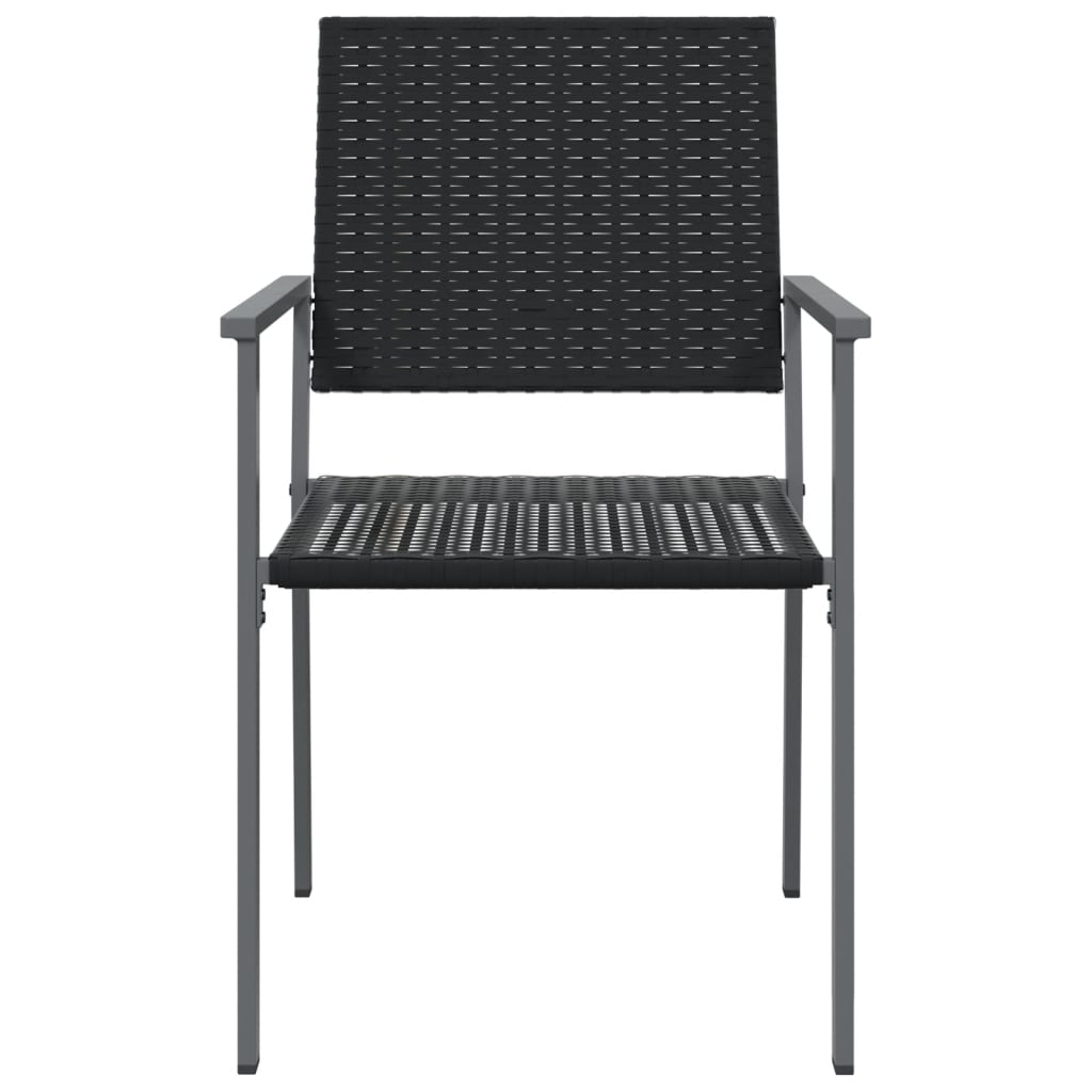 Tuinstoelen 54X6,5X89 Cm Poly Rattan Zwart 2 Nee