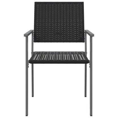 Tuinstoelen 54X6,5X89 Cm Poly Rattan Zwart 2 Nee