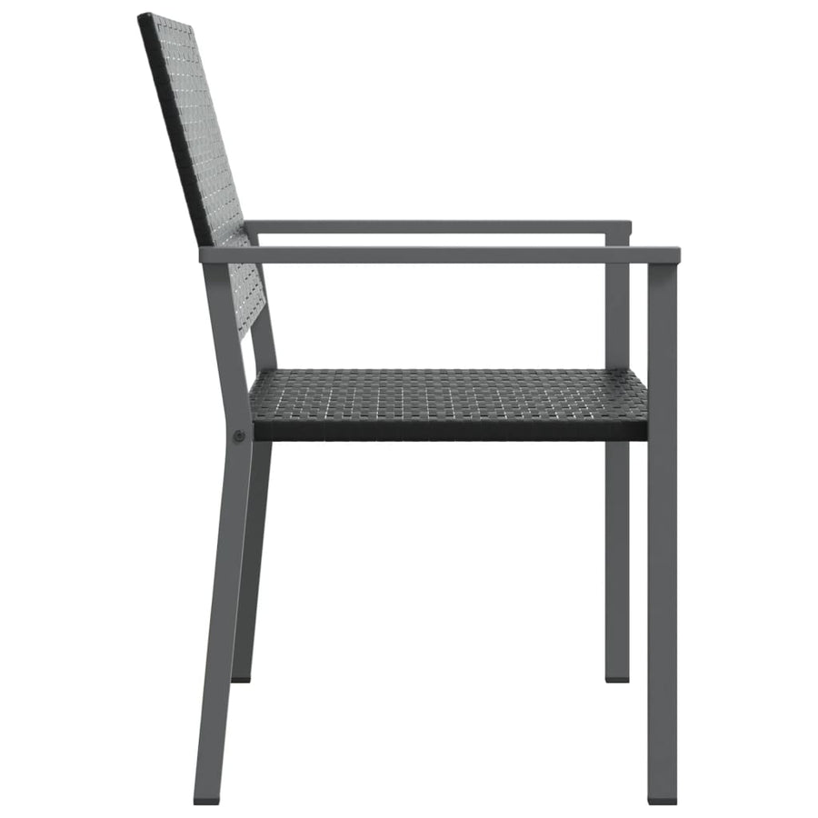 Tuinstoelen 54X6,5X89 Cm Poly Rattan Zwart 2 Nee