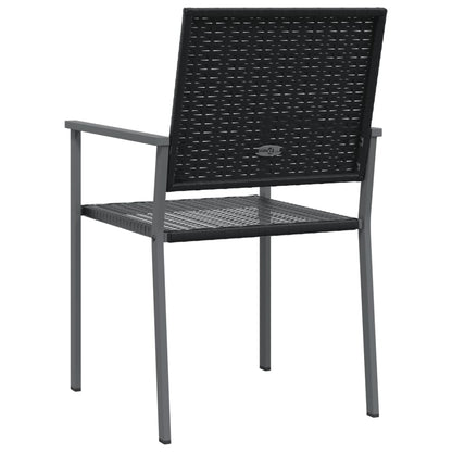 Tuinstoelen 54X6,5X89 Cm Poly Rattan Zwart 2 Nee