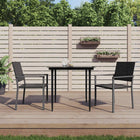 Garden chairs 2 pcs 54x62.5x89 cm poly rattan black
